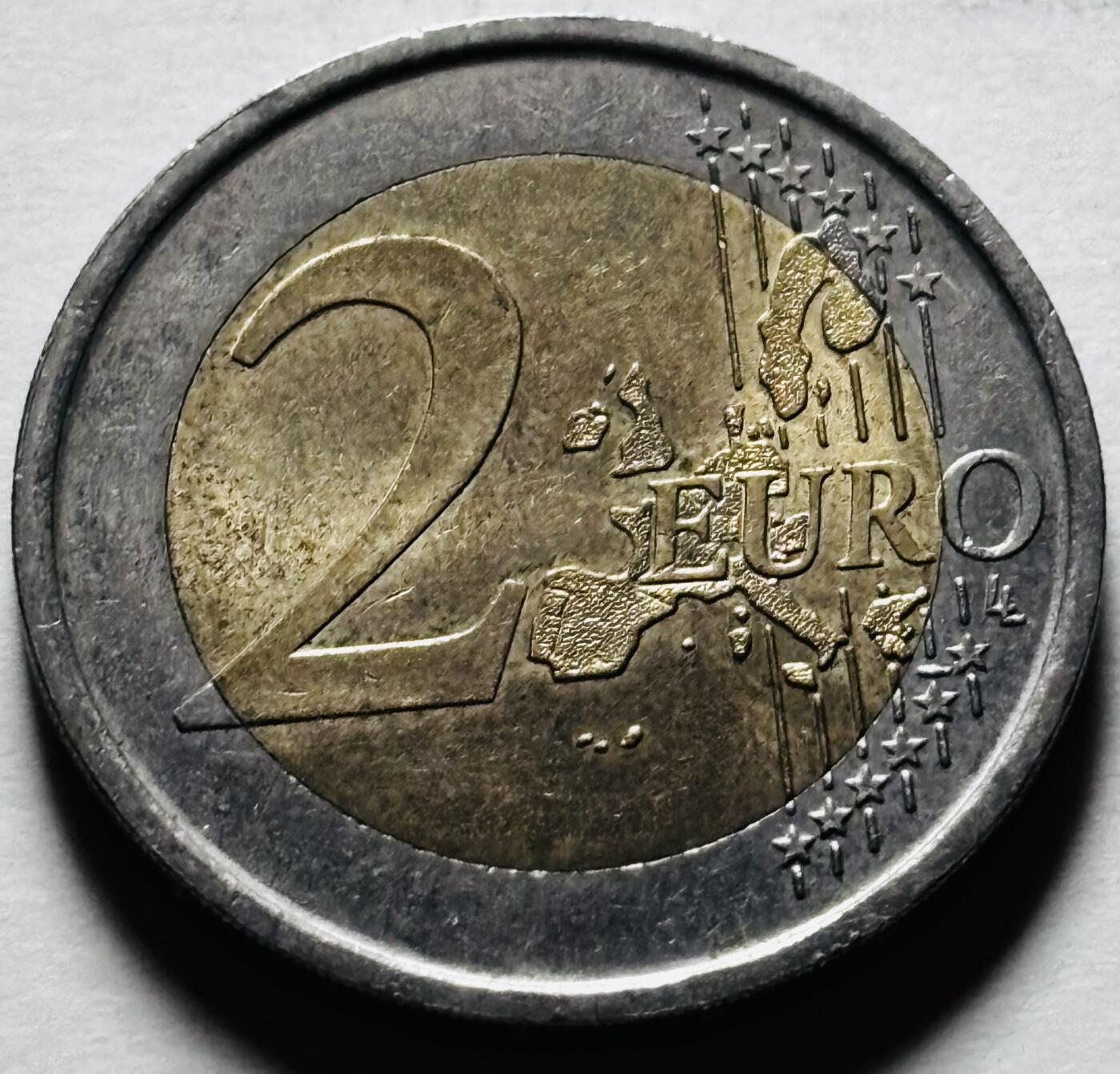 文馨钱币收藏第 298 场，长期接代拍业务 好品 1999 年西班牙 2 欧元 第一版首发