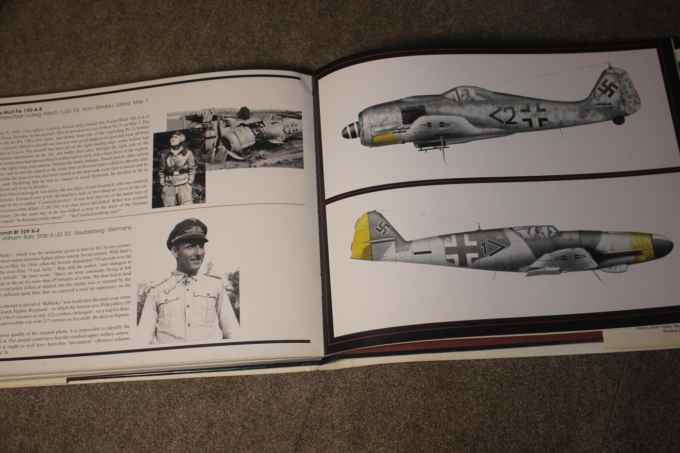 2026.4.2德系小拍卖 LUFTWAFFE FIGHTER AIRCRAFT IN PROFILE 德三战机涂装，英文版，约140页，内容涵盖Bf109、Fw190等主力机型彩绘涂装和王牌飞行员历史资料，适合军模涂装参考、历史学习收藏。  保存很好，内页干净，无缺损。