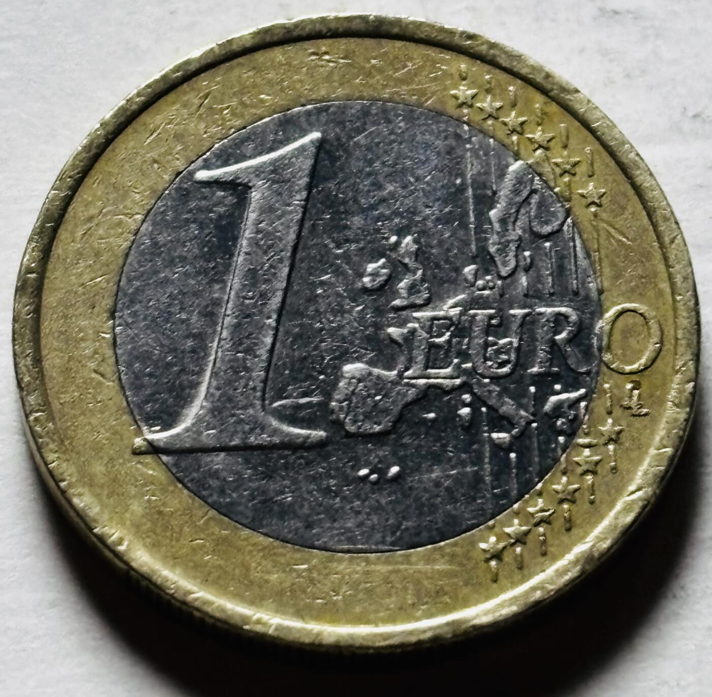 文馨钱币收藏第 298 场，长期接代拍业务 2002 年德国 1 欧元 第一版首发 D 版