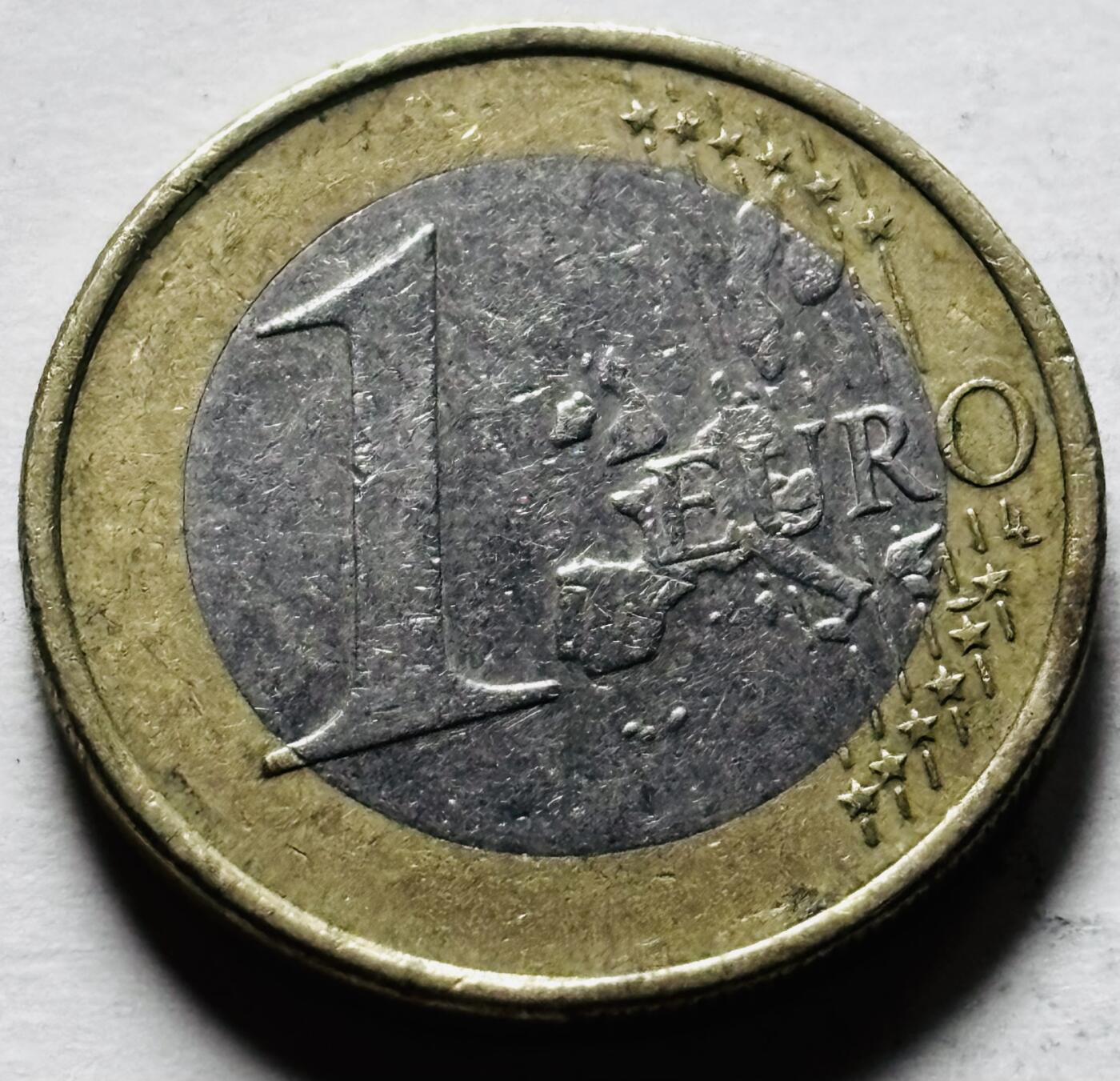 文馨钱币收藏第 298 场，长期接代拍业务 2002 年德国 1 欧元 第一版首发 D 版