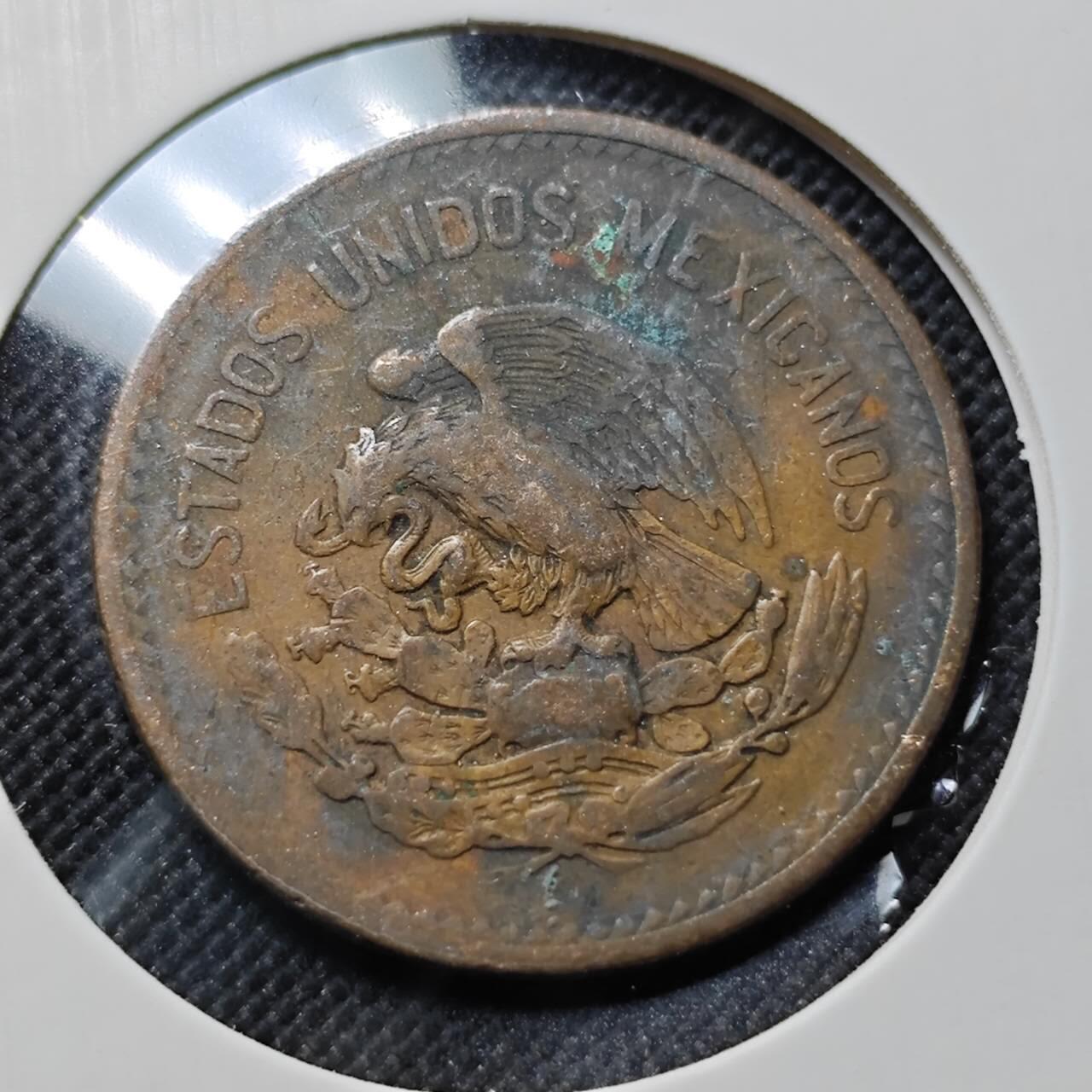 KK钱币收藏小铺  第409期 2月预留时间 周末发货 1946墨西哥20分铜币 