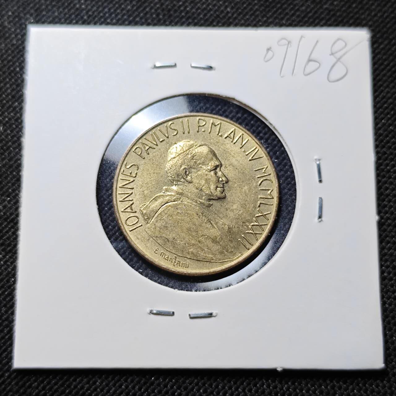 KK钱币收藏小铺  第409期 2月预留时间 周末发货  梵蒂冈200里拉 少见主题