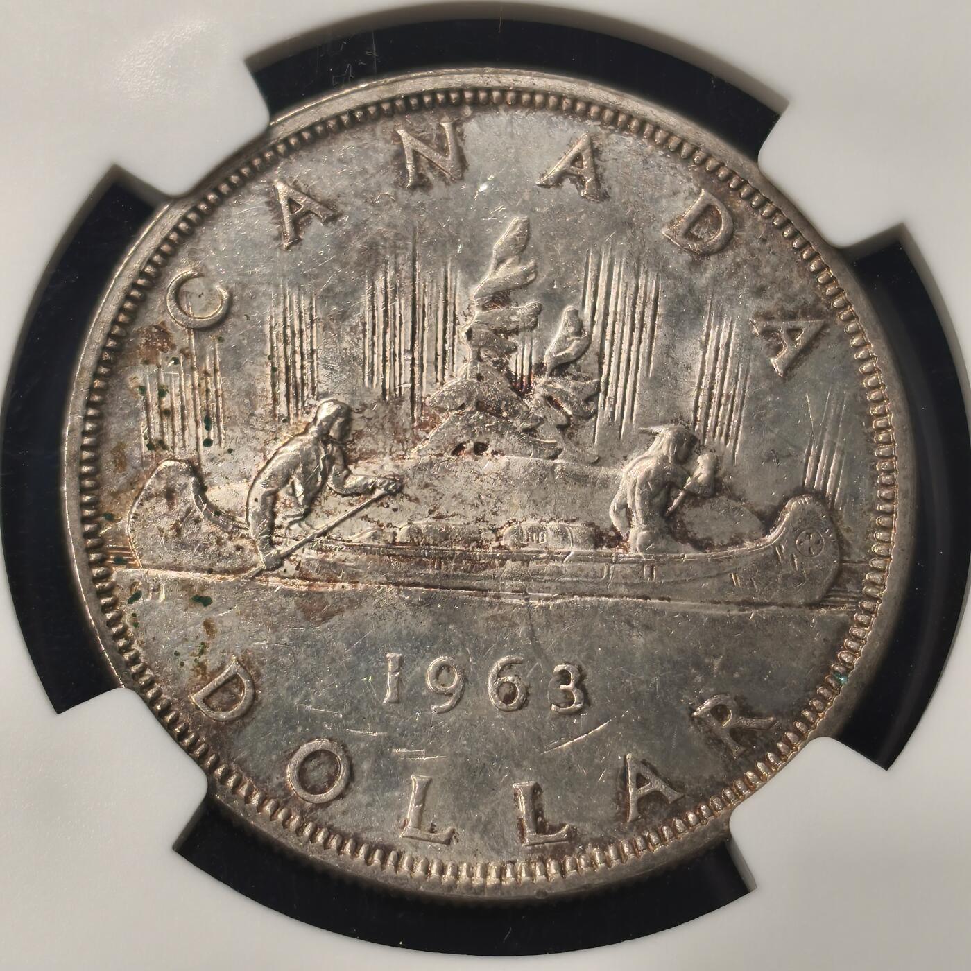 Krab外币市集Vol.28 NGC MS62 加拿大伊丽莎白二世划船1元