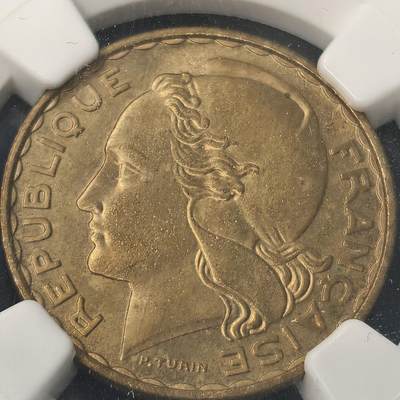 Krab外币市集Vol.28 - NGC MS65 法国1950年20法郎样币
