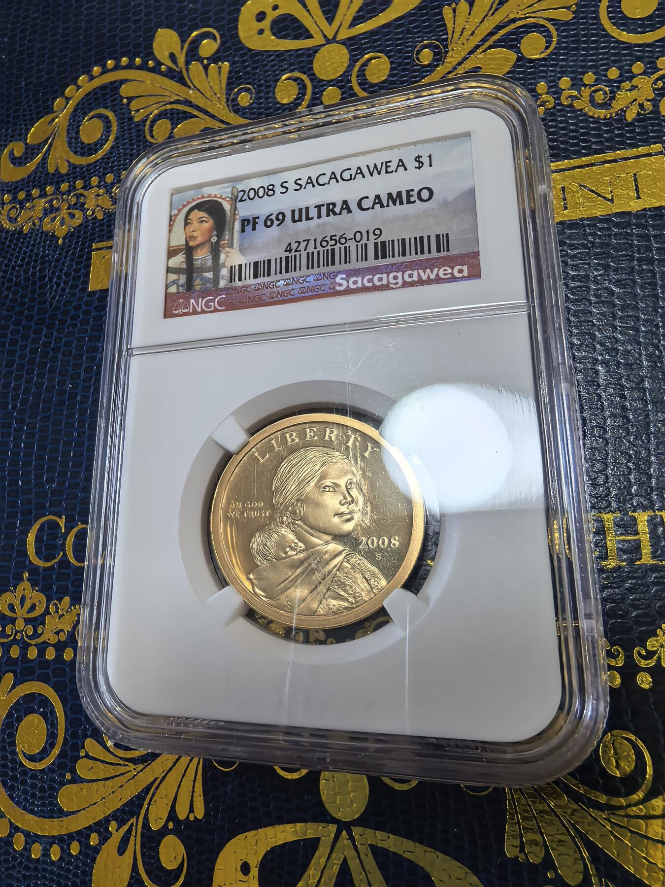 长老汇马年精选第十三场拍卖 2008美国萨卡加维亚1美元精制币，NGC PF69UC，特殊标