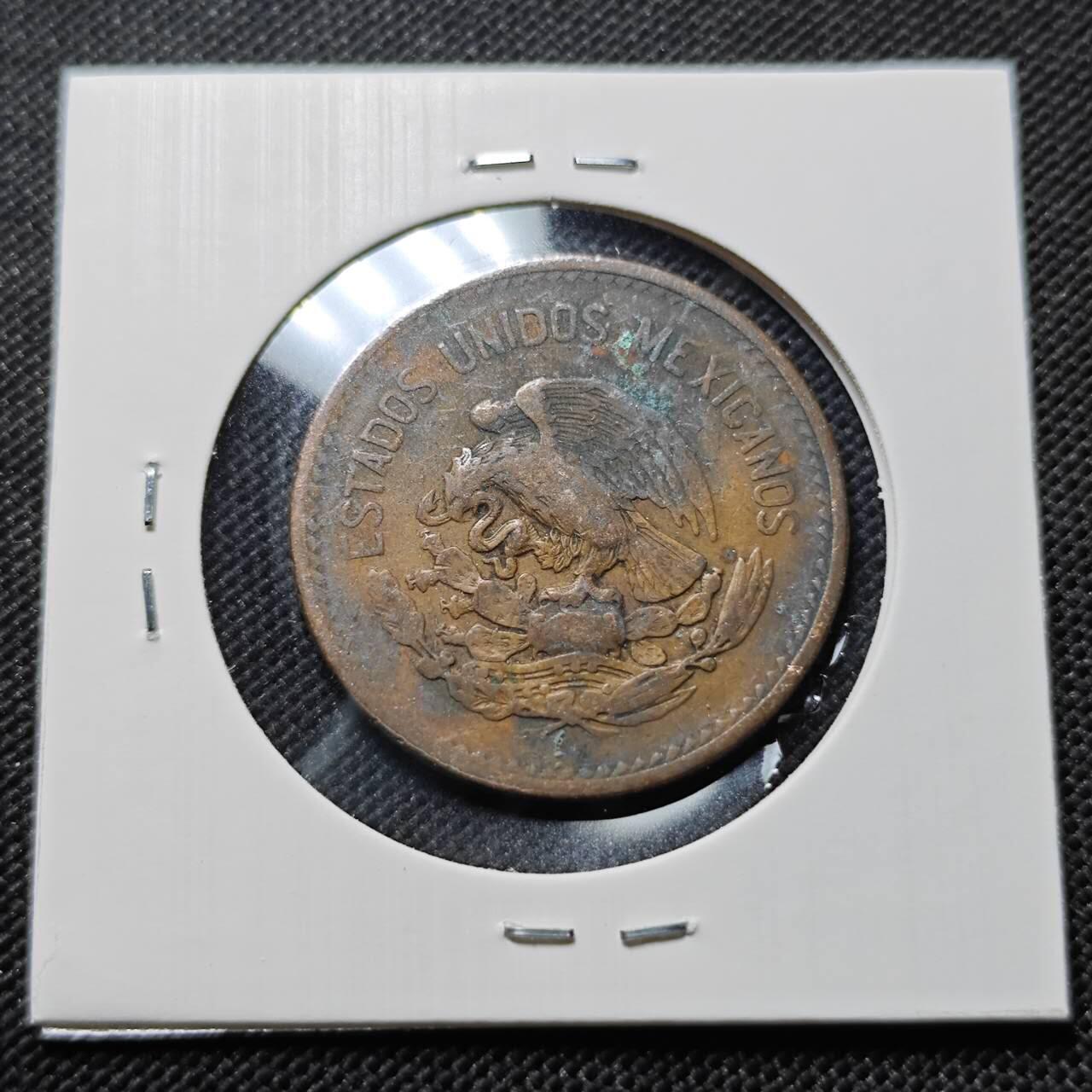 KK钱币收藏小铺  第409期 2月预留时间 周末发货 1946墨西哥20分铜币 