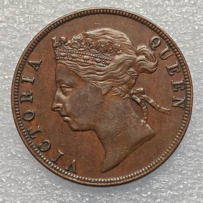  【淘币小摊】限时拍第八百八十六拍   黎巴嫩圣马力诺希腊荷兰场    每周一统一发货 - 英属洪都拉斯1885年维多利亚1分铜币少见好品相 km6