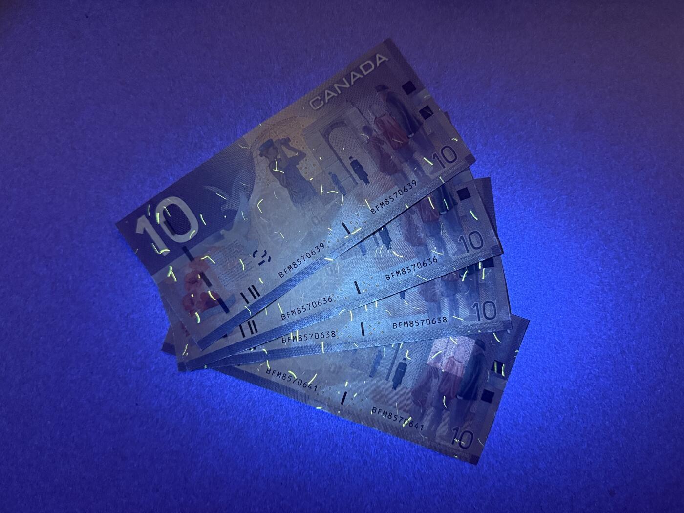 《艾美收藏》第238期-3.29周日外币畅拍场 加拿大10元4张 UNC 边缘轻微荧光