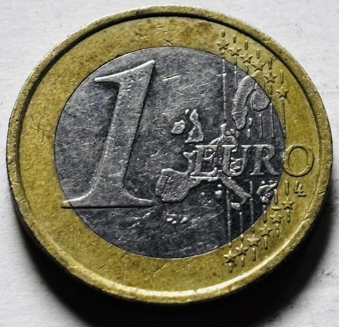 文馨钱币收藏第 298 场，长期接代拍业务 2002 年德国 1 欧元 第一版首发 F 版