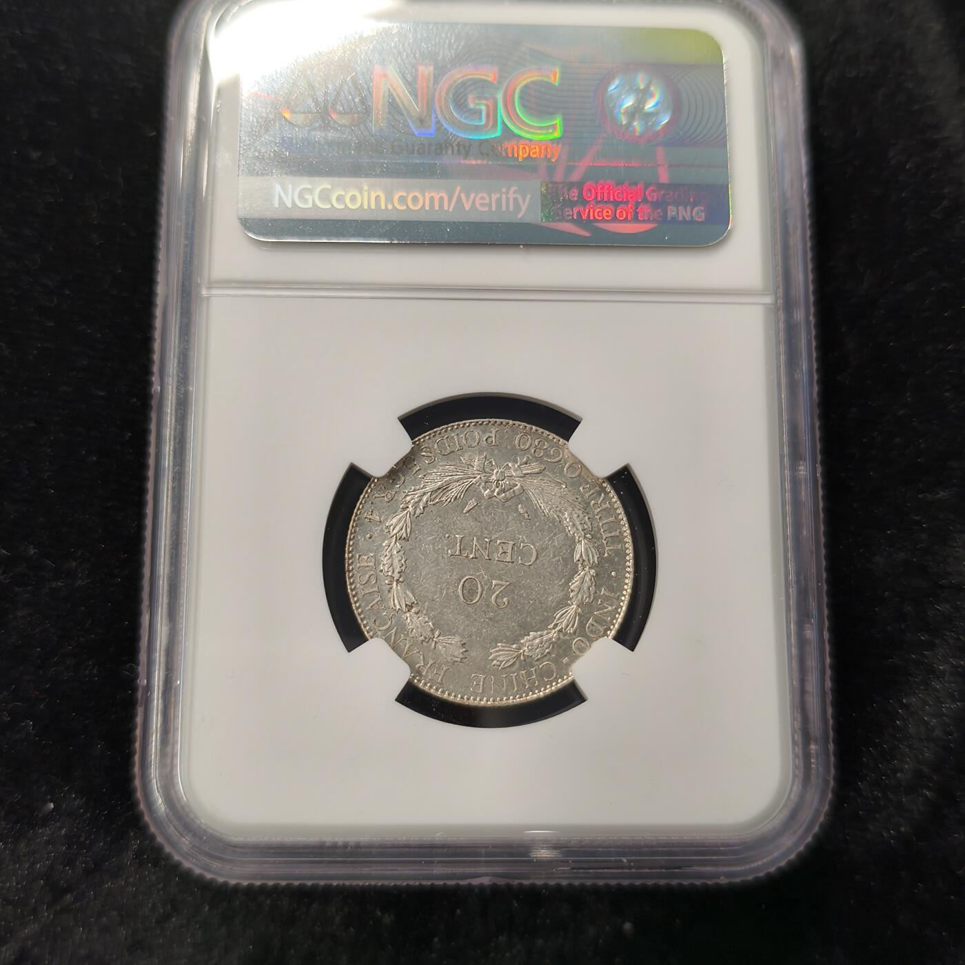 Krab外币市集Vol.28 NGC MS62 法属印度20分坐洋