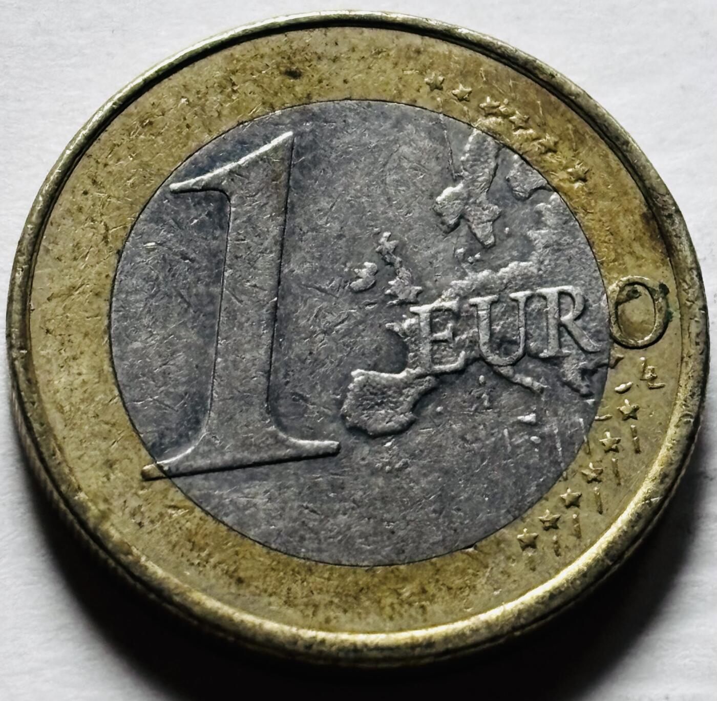 文馨钱币收藏第 298 场，长期接代拍业务 2007 年西班牙 1 欧元