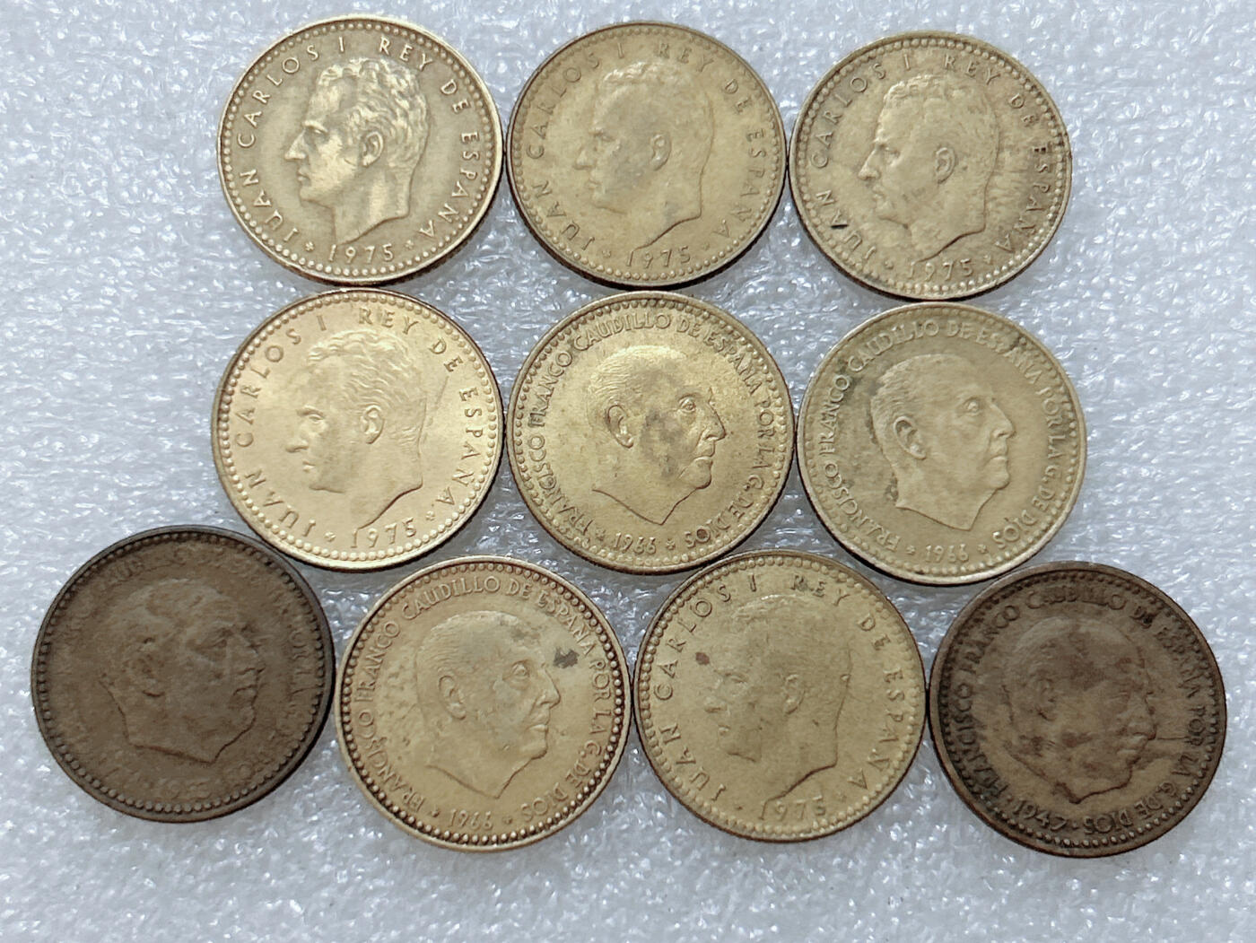 第一海外回流一元起拍收藏 散集专场  第307期 西班牙1比塞塔铜币 10枚