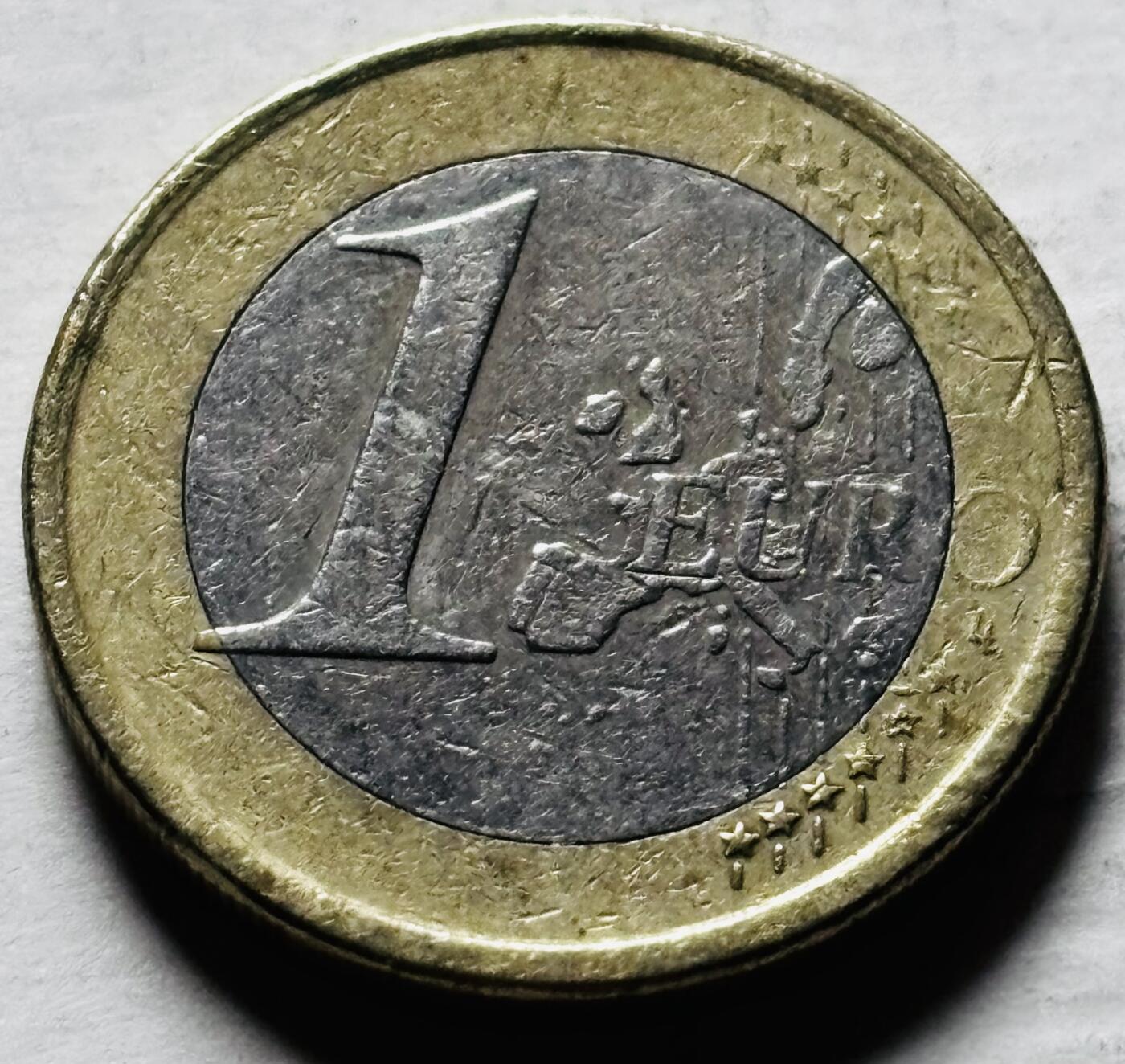 文馨钱币收藏第 298 场，长期接代拍业务 2001 年西班牙 1 欧元，第一版