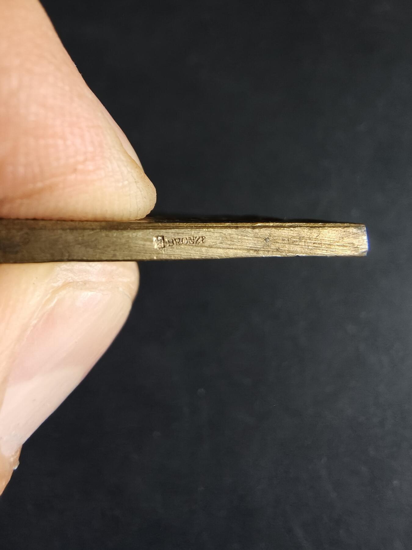 老王徽章第190期 法国埃夫勒中学校友会成立50周年方形大铜章     大师Rasumny作品     尺寸33×44mm     重量30.7g