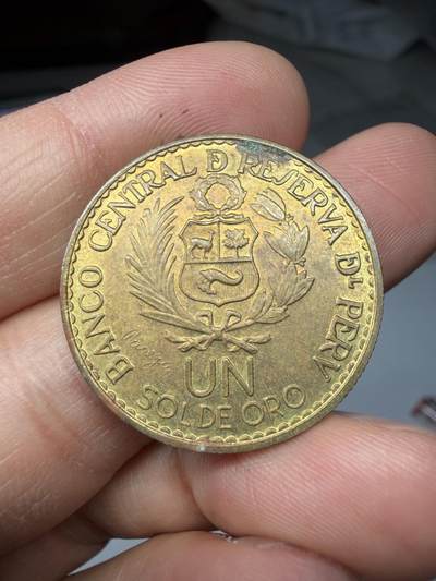 2026年集古藏今外币拍卖第三期-第9场—（总第319拍），可以寄存60天，满160元包邮。 -  秘鲁利马造币厂300周1金索尔（1 Sol de Oro，1965）