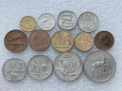 第一海外回流一元起拍收藏 散集专场  第307期 - 南非硬币 13枚 无重复
