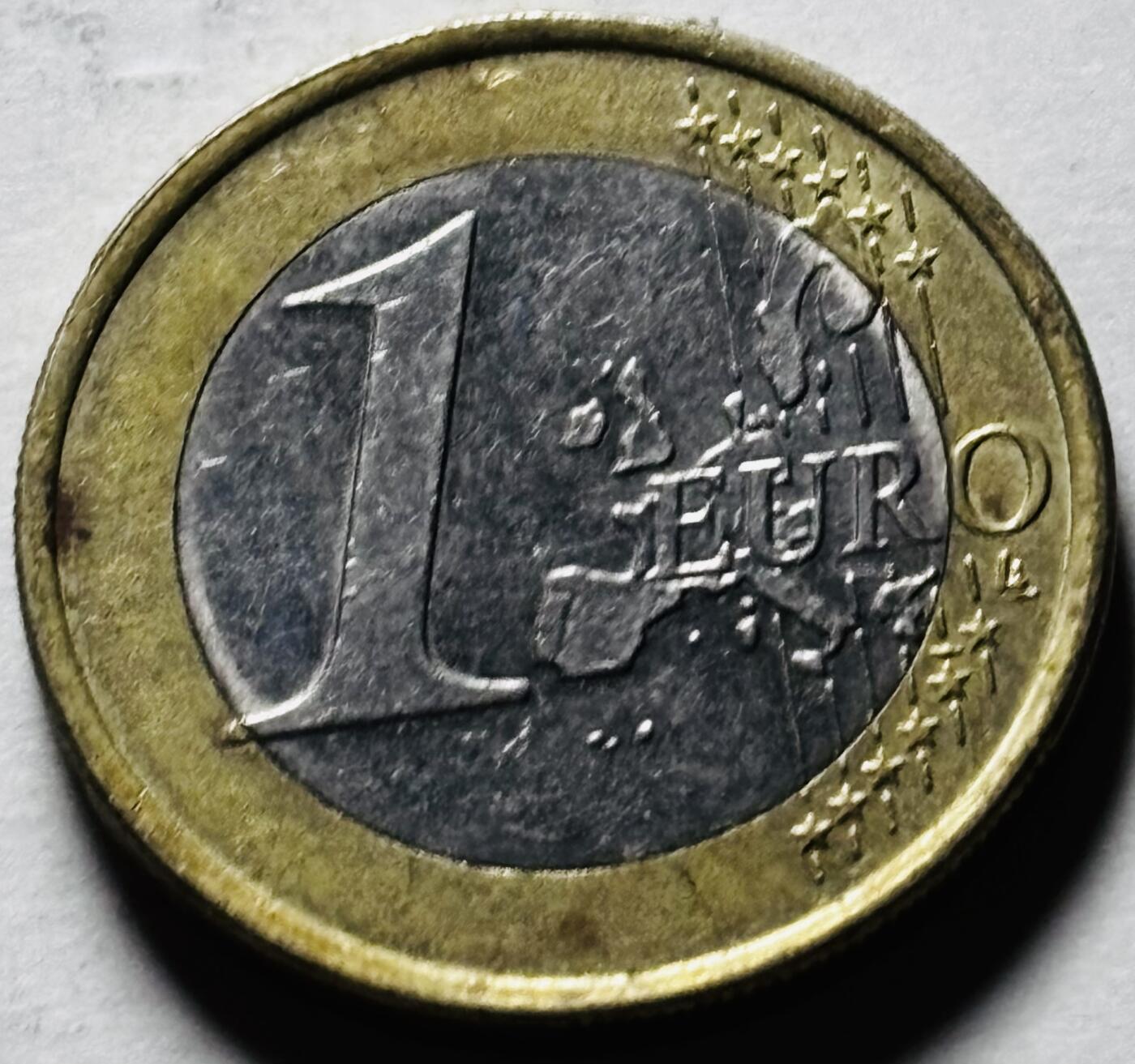 文馨钱币收藏第 298 场，长期接代拍业务 好品 2002 年德国 1 欧元 第一版首发 G 版