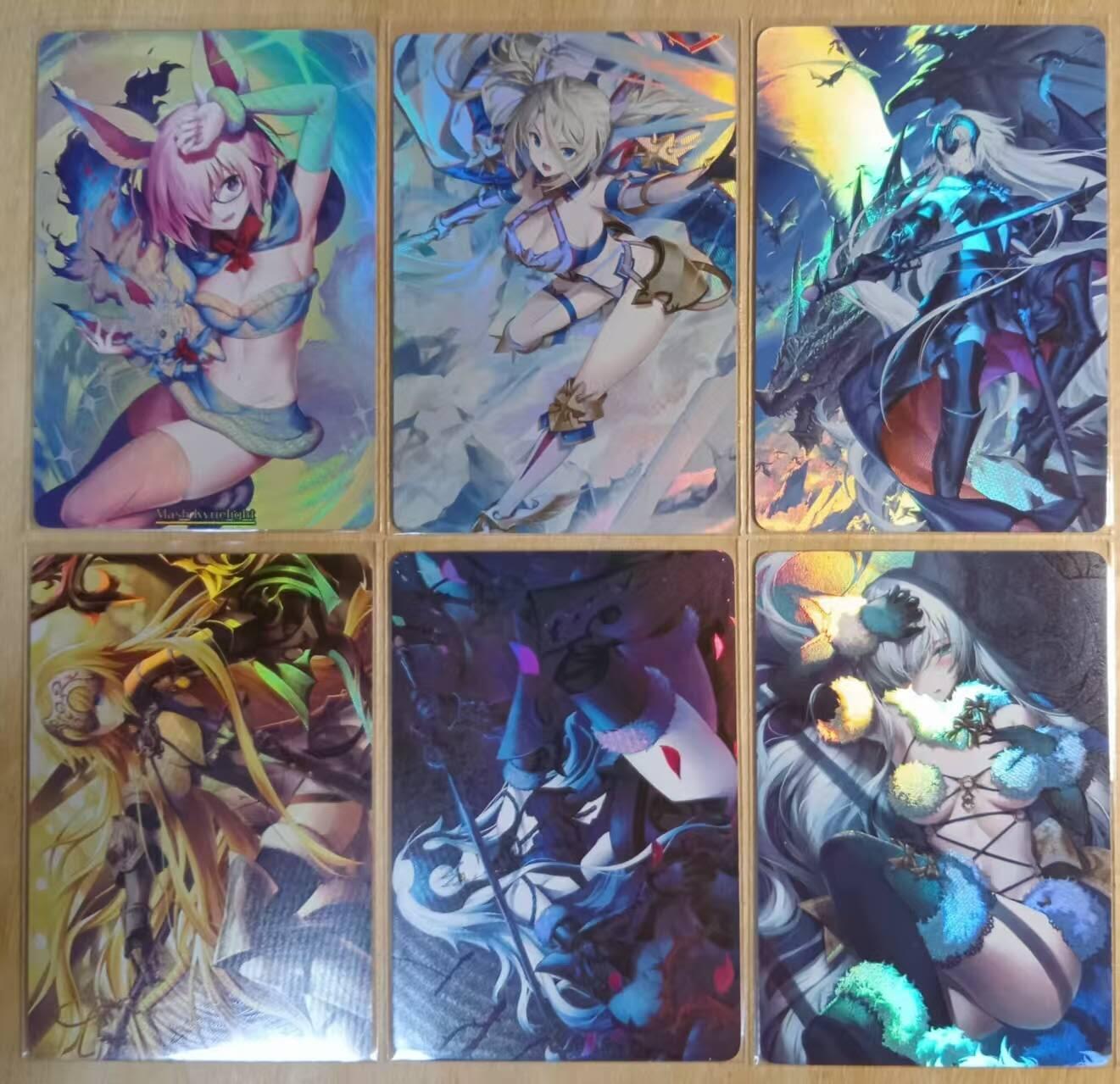 龙虎卡牌-八零场，奇点炸场！！（满200元包邮，无佣金，每周六结拍，欢迎送拍） 折光彩闪6张 猴子动漫卡牌 FGO小姐姐