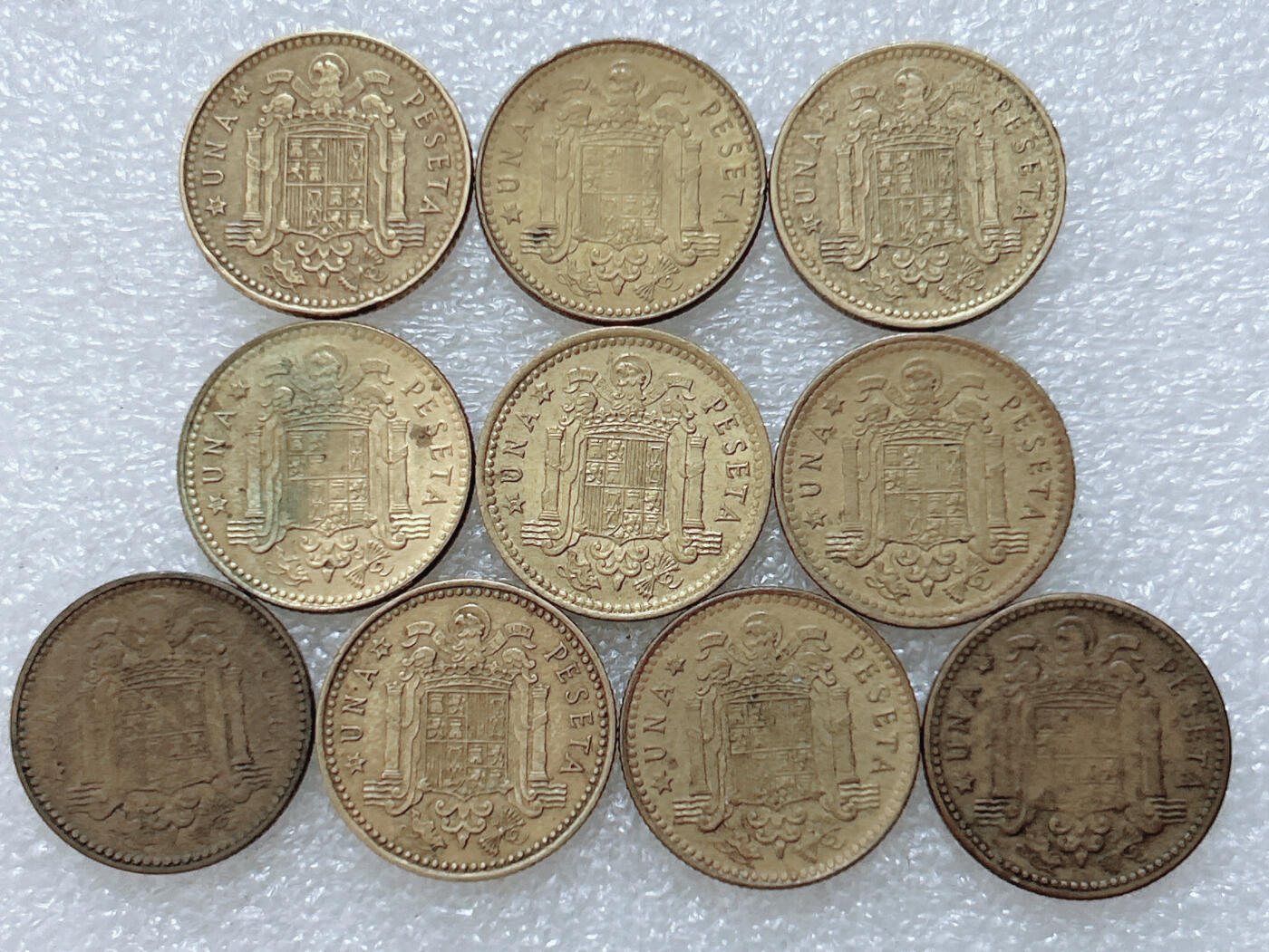 第一海外回流一元起拍收藏 散集专场  第307期 西班牙1比塞塔铜币 10枚