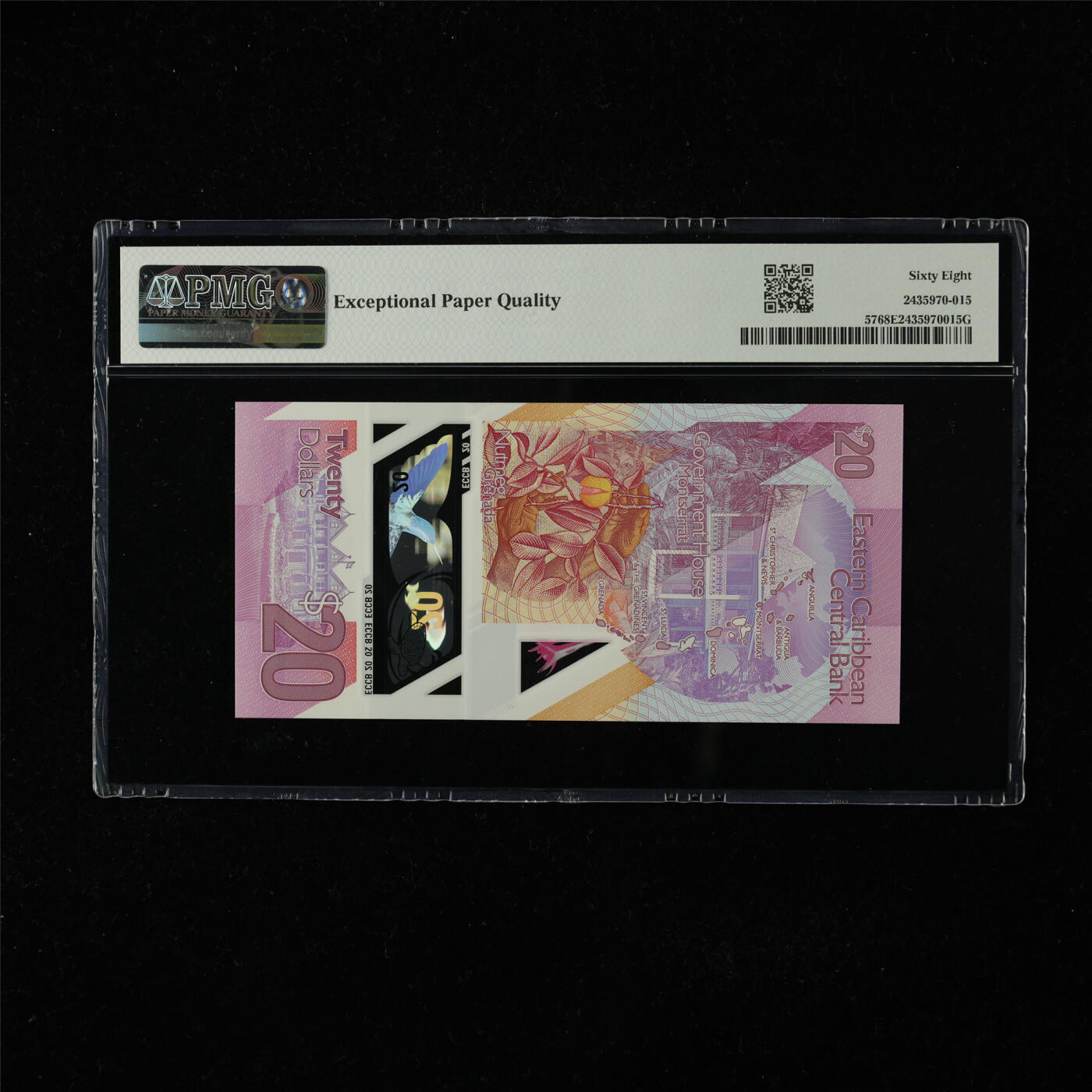 【亘邦集藏】第224期拍卖 2019年 东加勒比海20元 PMG 68EPQ PR447915