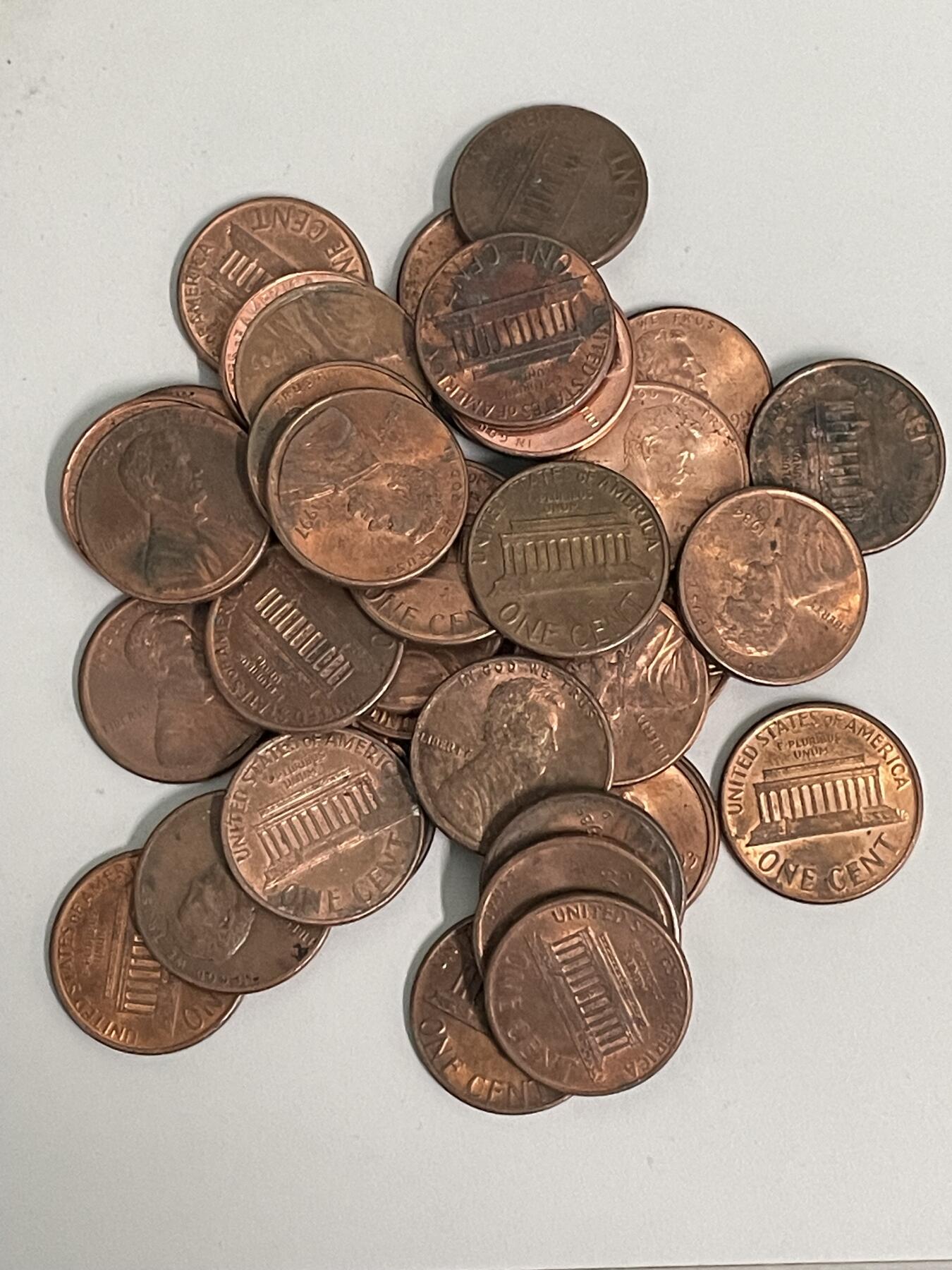 2026年第39场各国散币拍卖（总第189场） 美国1982-2008年林肯纪念堂1美分40枚