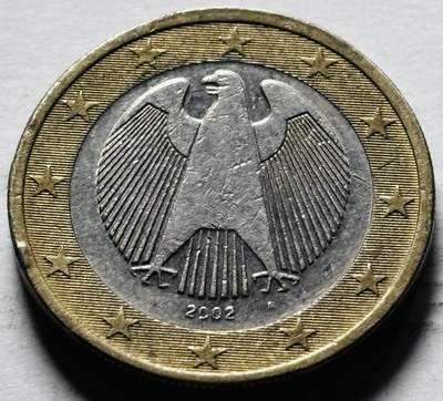 文馨钱币收藏第 298 场，长期接代拍业务 - 2082 年德国 1 欧元 A 版