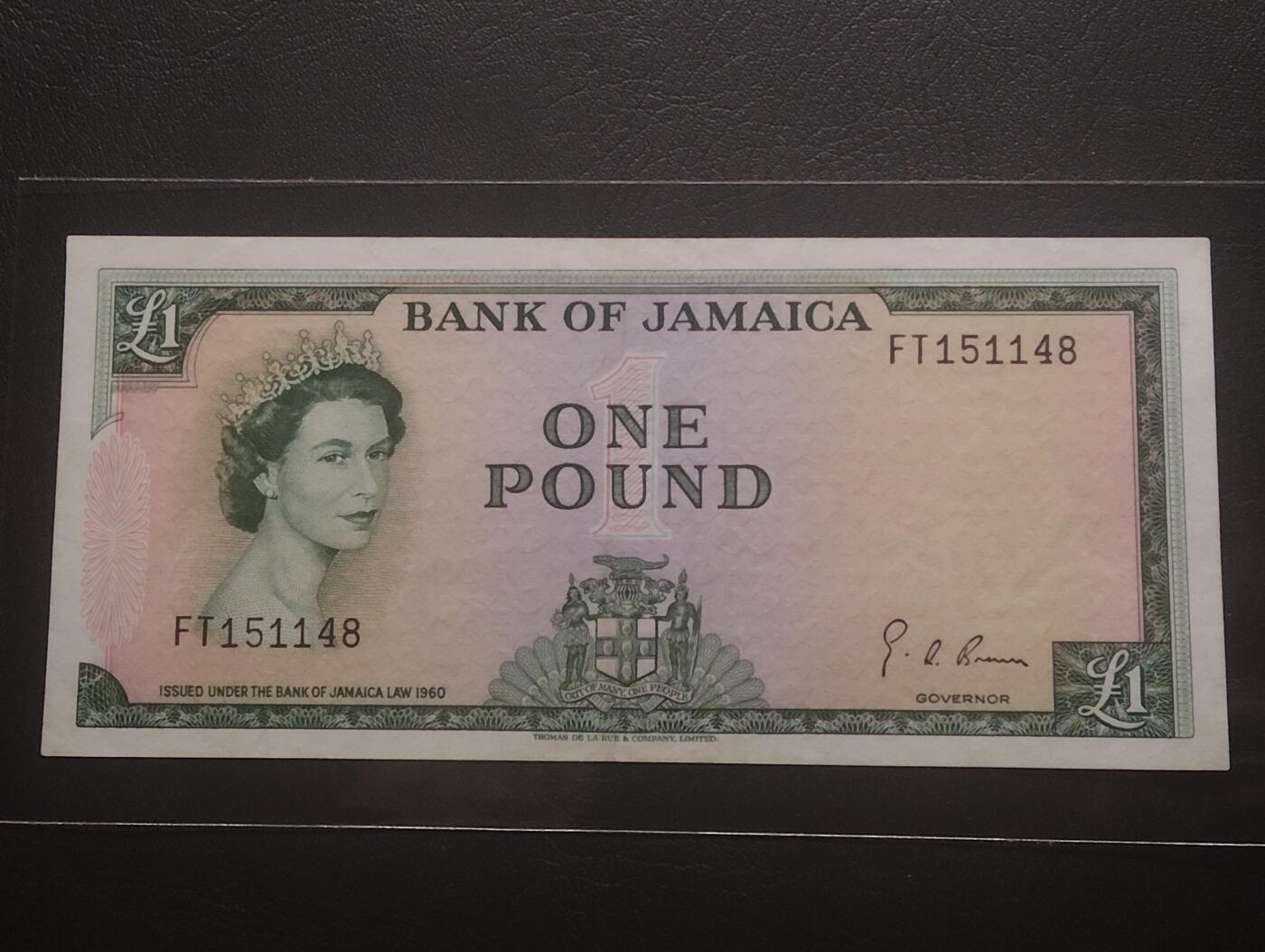 2026三月第四期，总221期 牙买加1960版1镑UNC-，小皇冠女王和甘蔗收获