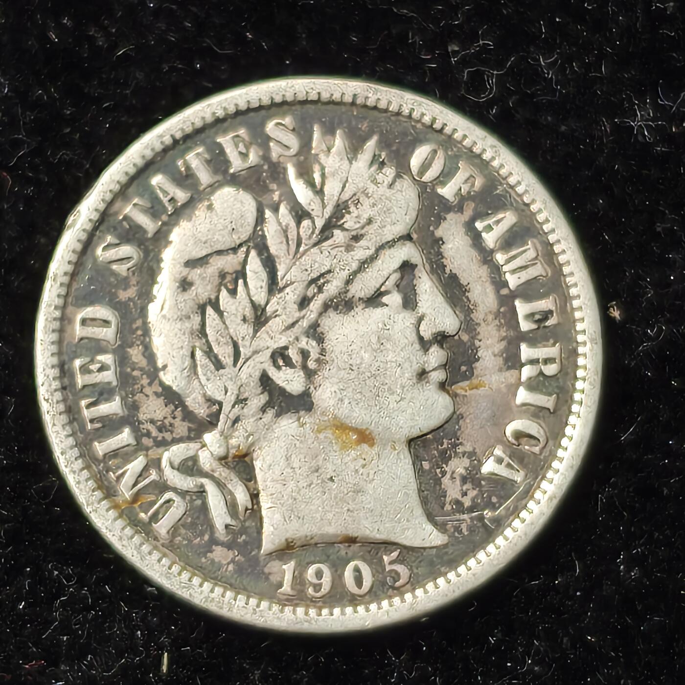 Krab外币市集Vol.28 美国1915年巴伯10分银币