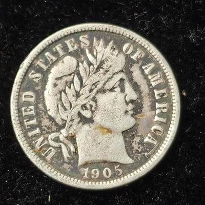 Krab外币市集Vol.28 - 美国1915年巴伯10分银币