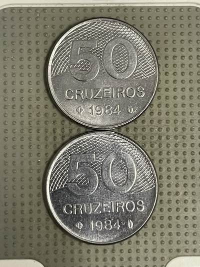 2026年第39场各国散币拍卖（总第189场） - 巴西1984年50克鲁泽2枚