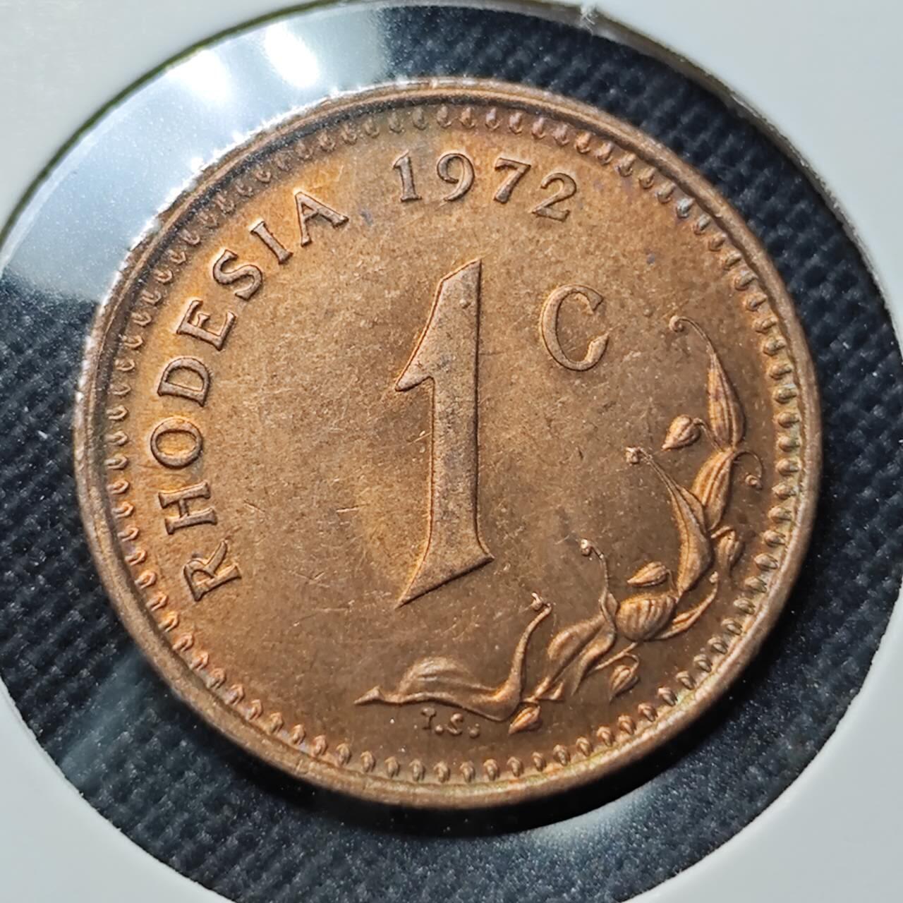 KK钱币收藏小铺  第409期 2月预留时间 周末发货  罗得西亚1分铜币 好品