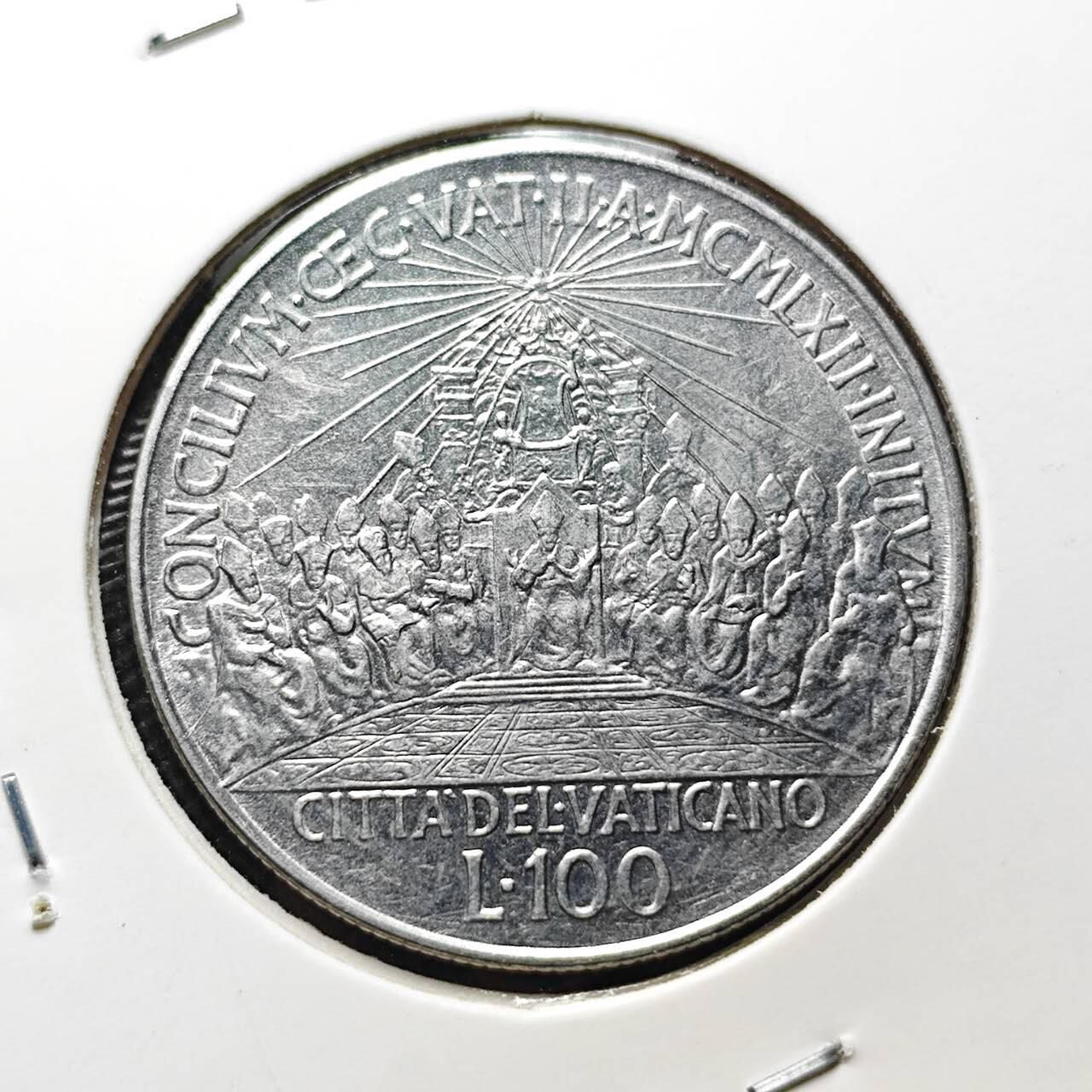 KK钱币收藏小铺  第409期 2月预留时间 周末发货  梵蒂冈100里拉
