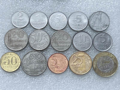第一海外回流一元起拍收藏 散集专场  第307期 - 巴西硬币 15枚 无重复
