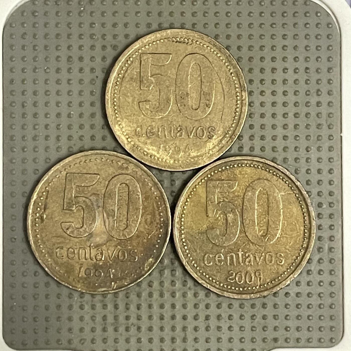 2026年第39场各国散币拍卖（总第189场） 阿根廷50分3枚