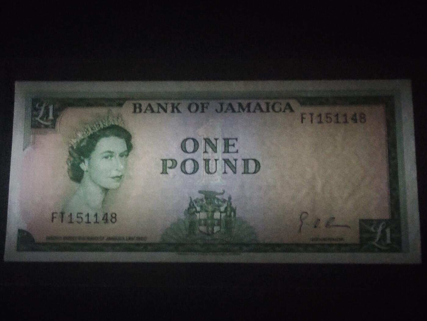 2026三月第四期，总221期 牙买加1960版1镑UNC-，小皇冠女王和甘蔗收获