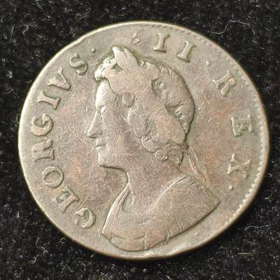 Krab外币市集Vol.28 - 英国乔治二世1733年1/2便士