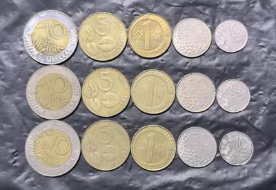 北京马甸外国币专卖第149期，外国币专场，陆续上拍，欢迎关注 - 芬兰3套