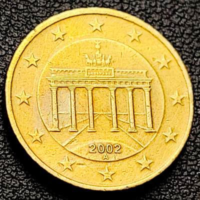 泉币菌-第216场-拍品多 请提前出价 - 欧元 德国2002年 10欧分合金铜币 勃兰登堡门 地图 A厂标 19.75MM