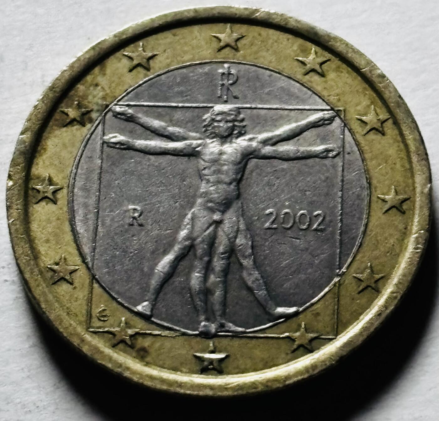 文馨钱币收藏第 298 场，长期接代拍业务 2002 年意大利 1 欧元 第一版首发