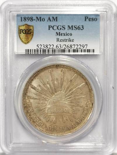 博洋堂“芳菲春韵”3月精品大拍专场暨第166期（全场包邮） - PCGS MS63 墨西哥1898年MO AM版直边鹰洋 转光好状态