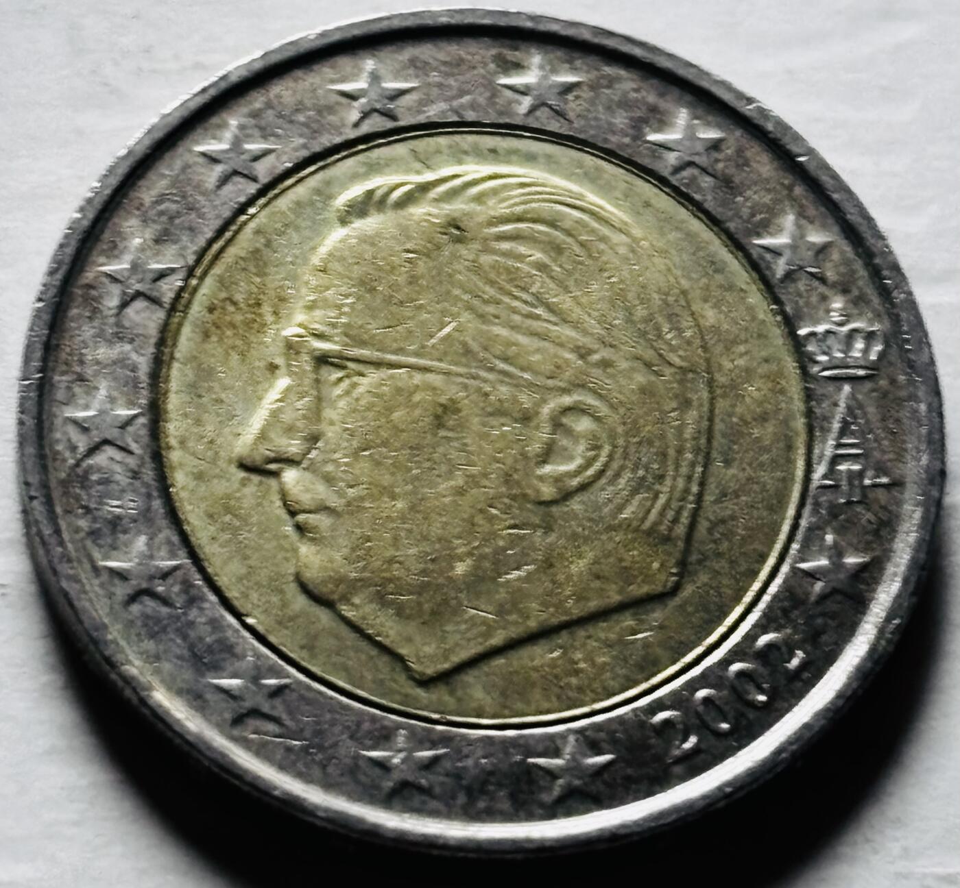 文馨钱币收藏第 298 场，长期接代拍业务 2002 年比利时 2 欧元