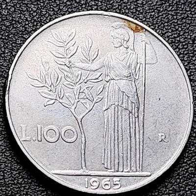 泉币菌-第216场-拍品多 请提前出价 - 意大利早期100里拉 月亮和记忆女神密涅瓦 不锈钢币 27.8mm