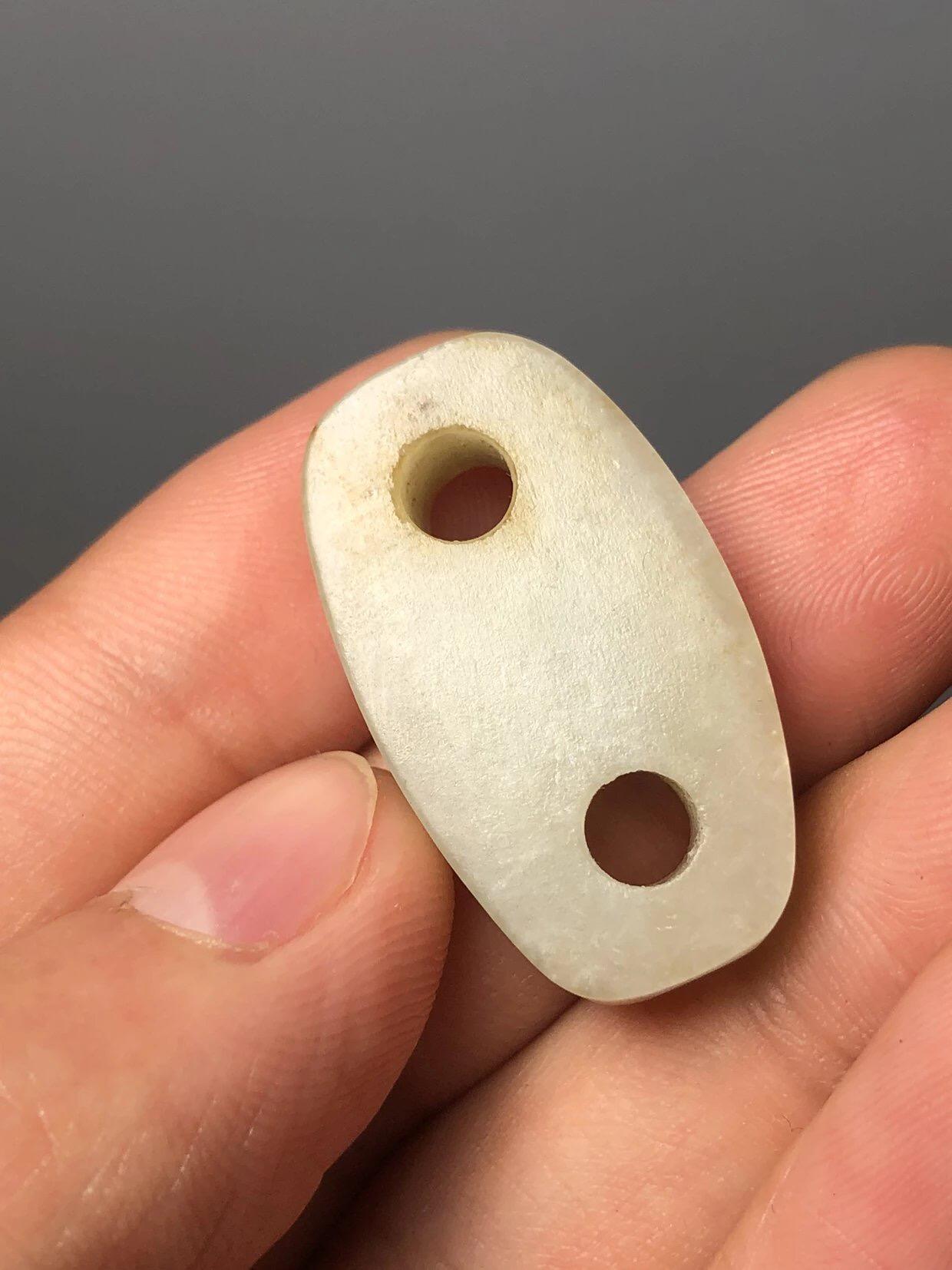 杂项钱币 清代和田玉荷包扣