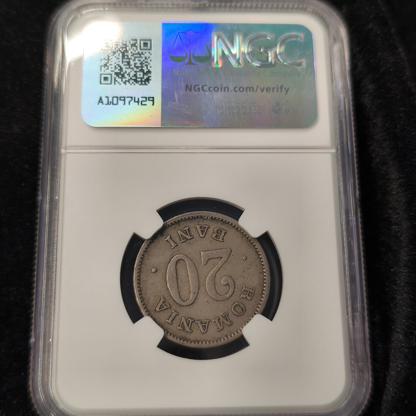 Krab外币市集Vol.28 NGC AU55 罗马尼亚1900年20巴尼 HA拍卖69美元