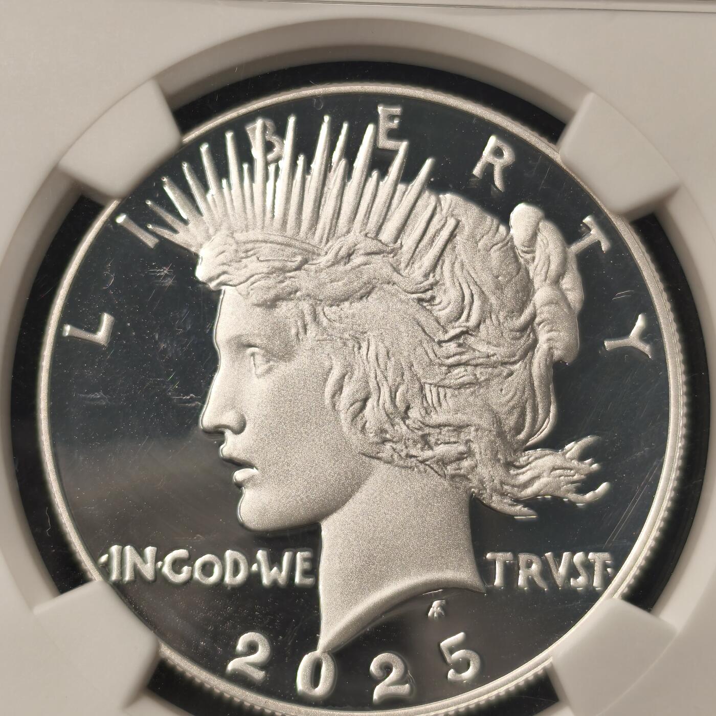 Krab外币市集Vol.28 NGC PF70UltraCameo 美国2025年S 和平1元 特殊标签