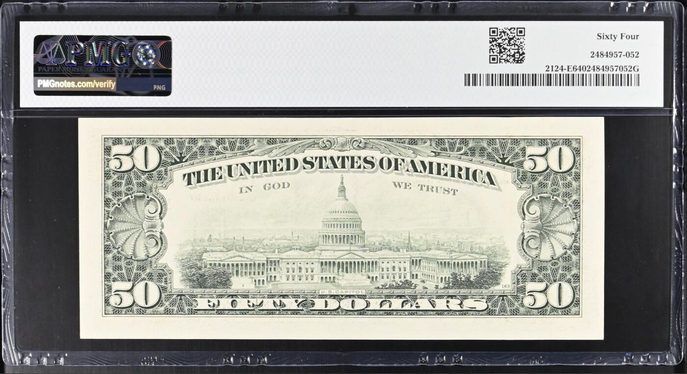 《艾美收藏》第238期-3.29周日外币畅拍场 美国50美元 PMG64 1990年 无47
