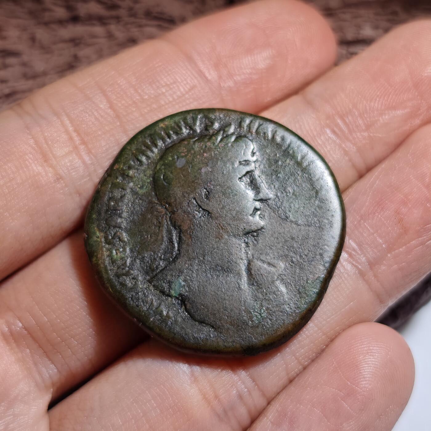 大象古币古希腊古罗马钱币专场首次拍卖1 古罗马帝国五贤帝哈德良皇帝赛斯特提大铜币手感好厚重
