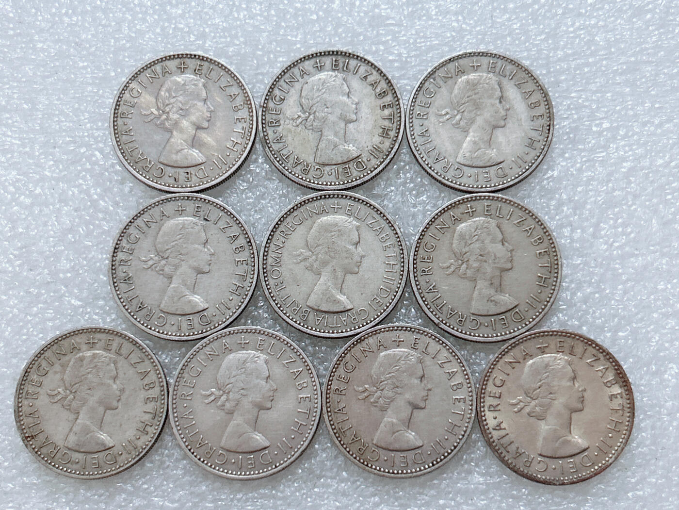 第一海外回流一元起拍收藏 散集专场  第307期 英国站狮版1先令硬币 10枚