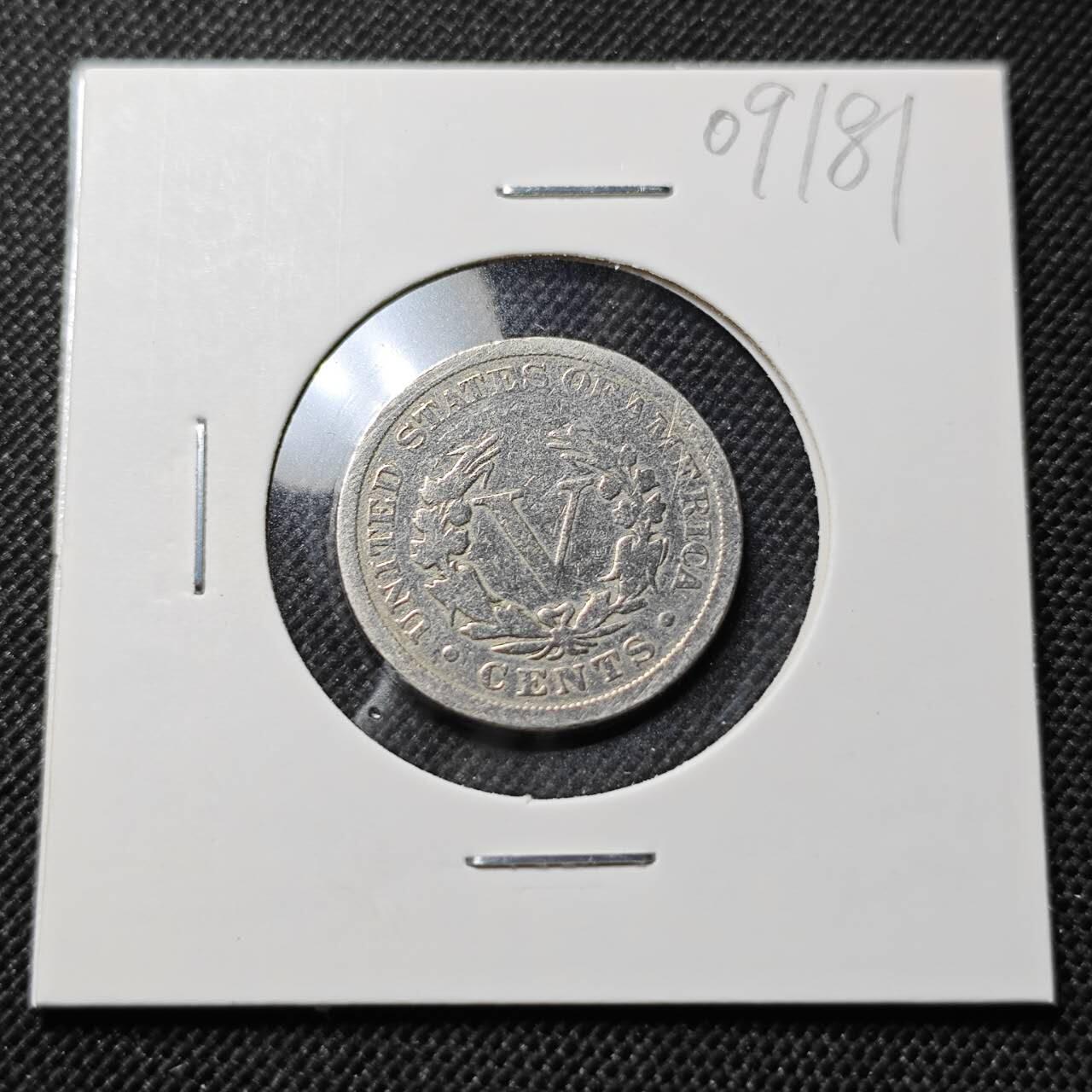 KK钱币收藏小铺  第409期 2月预留时间 周末发货  1903美国5分