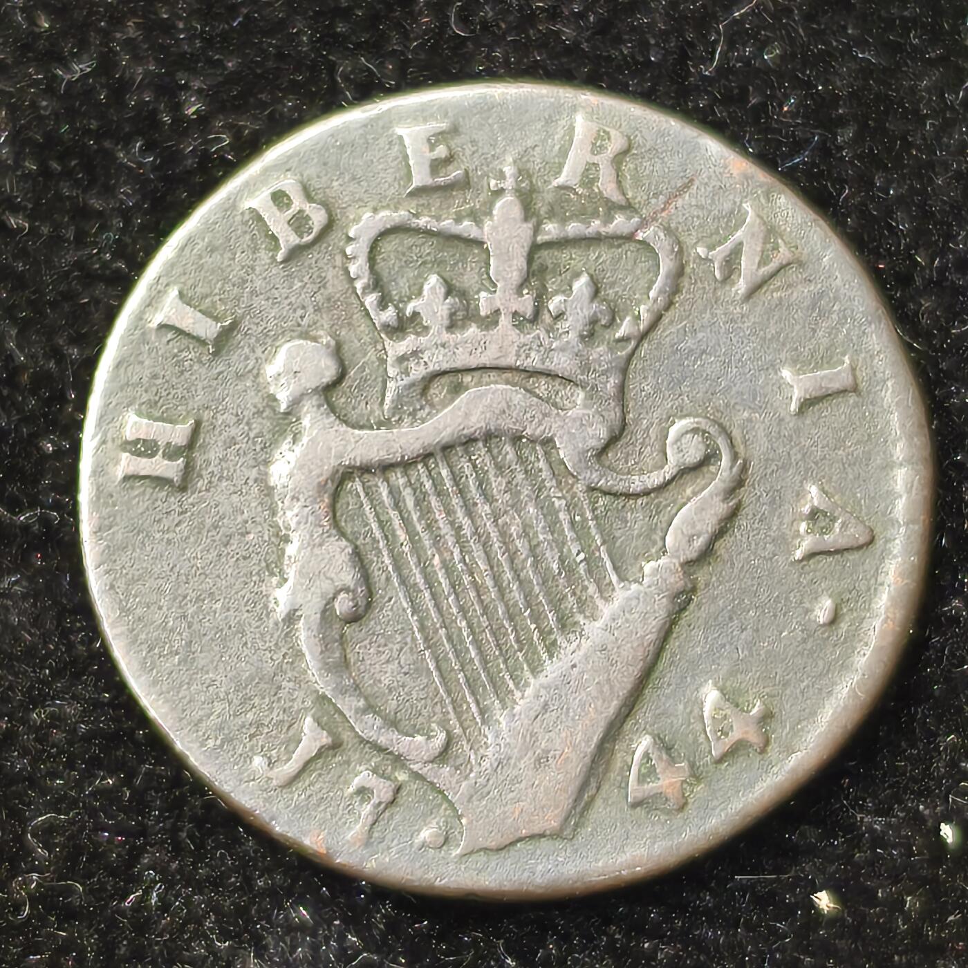 Krab外币市集Vol.28 爱尔兰1744年1/4便士